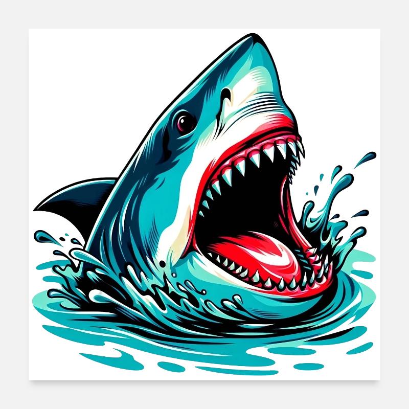 Requin Poster 60 x 60 cm