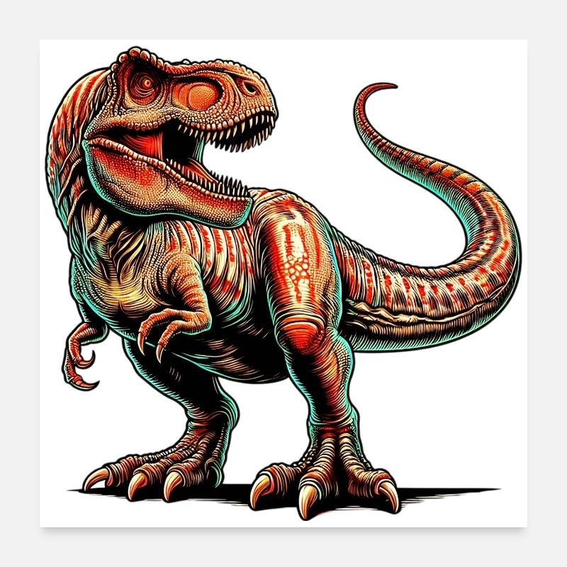 Dinosaurier Poster 60x60 cm