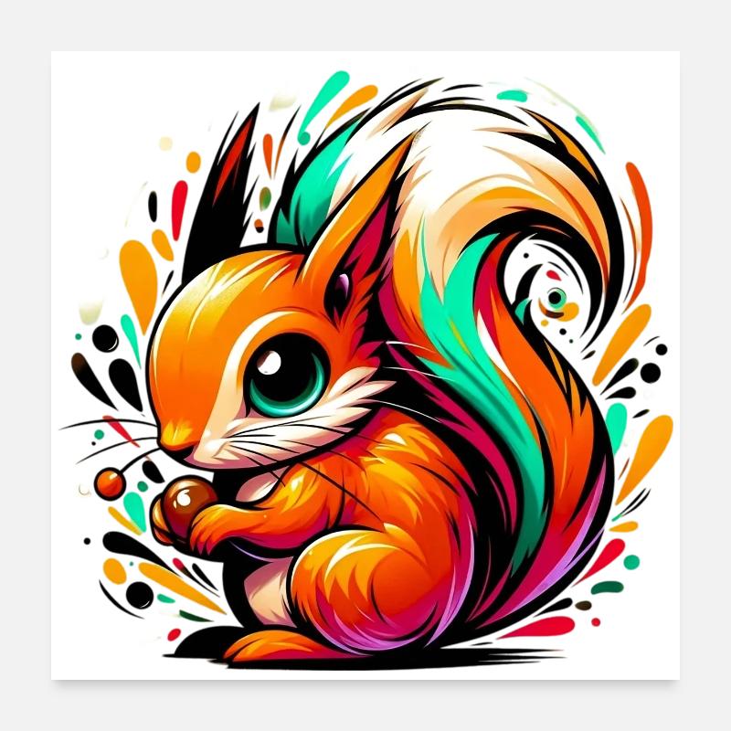Squirrel Poster 24" x 24" (60x60 cm)
