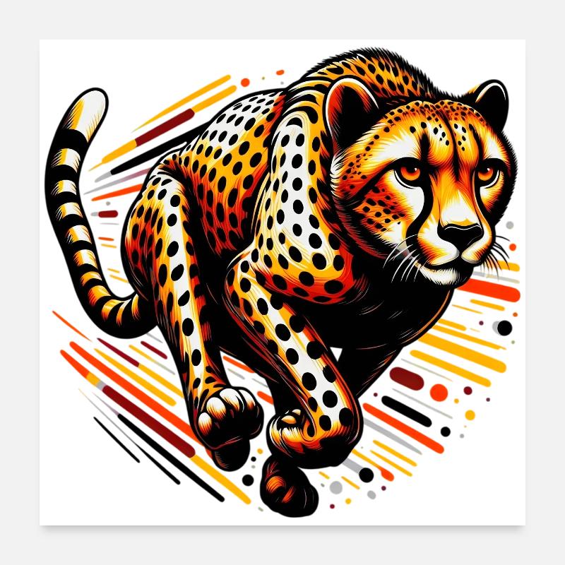 Cheetah Poster 24" x 24" (60x60 cm)