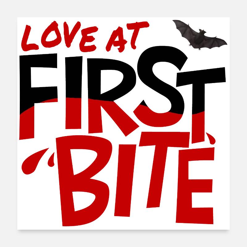 Liebe auf den ersten Biss Poster 60x60 cm
