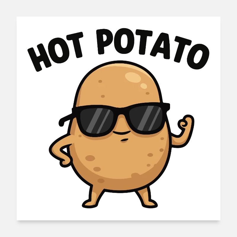 Spud mit Haltung Poster 60x60 cm