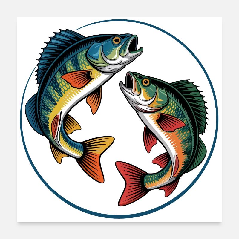 Deux perchoirs de saut Poster 60 x 60 cm