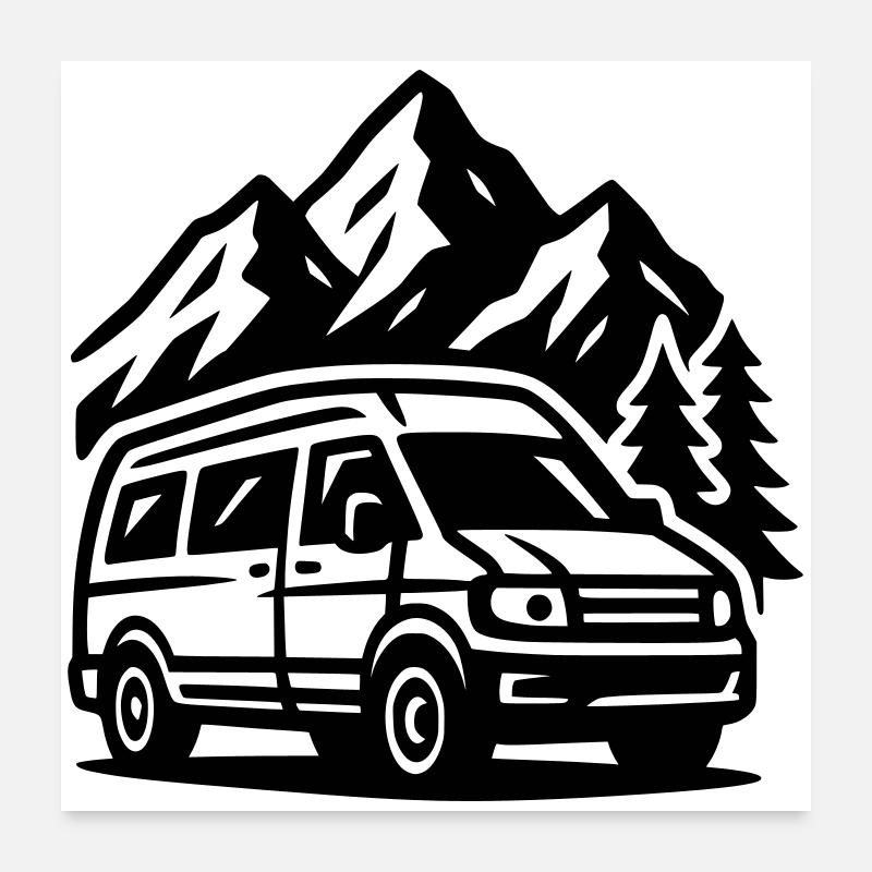Vanlife Poster 60 x 60 cm