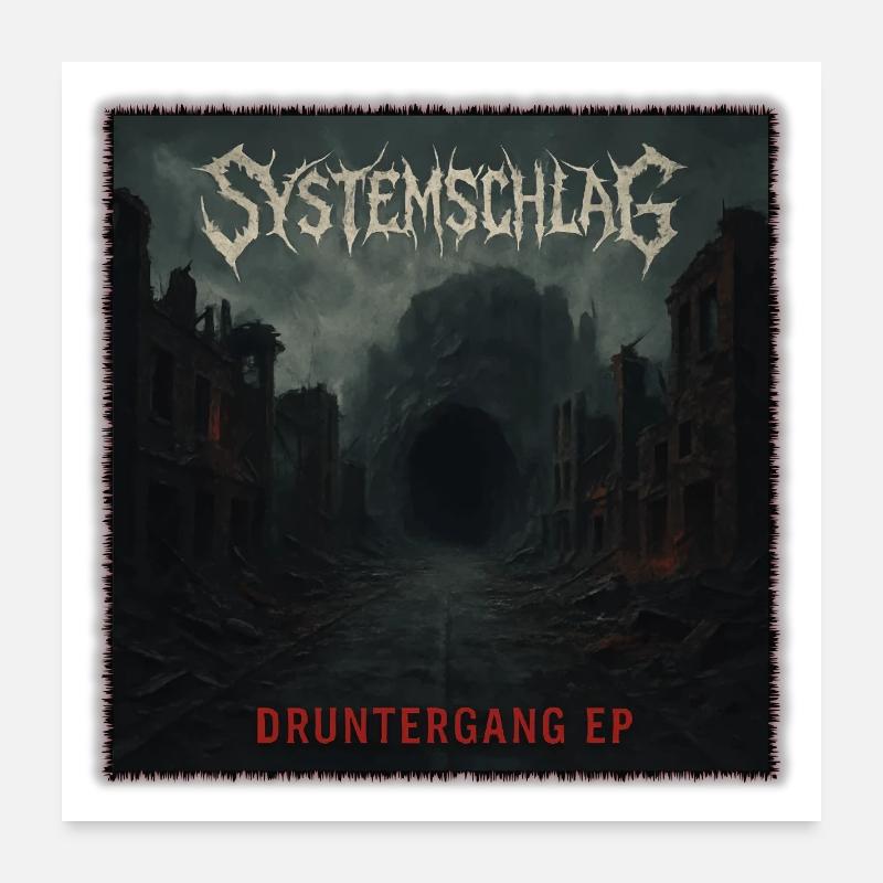 Systemschlag Band Merchandising - Poster 60x60 cm - Weiß