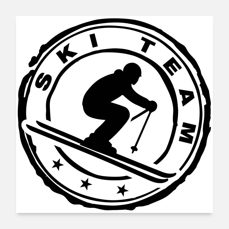 Ski Sport de l’équipe de ski Poster 60 x 60 cm