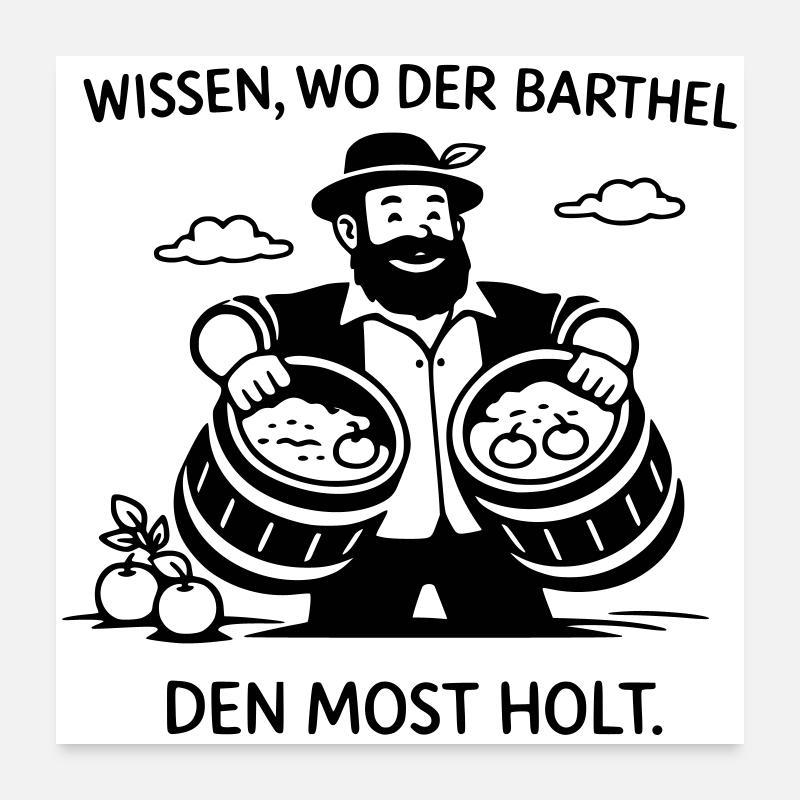 Savoir d’où vient Barthel le doit Poster 60 x 60 cm