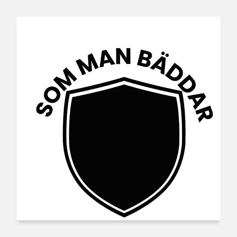 Ring Text Shield Design Poster 24" x 24" (60x60 cm)