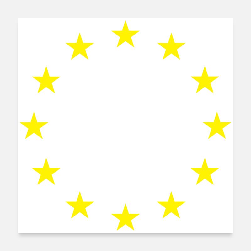 Drapeau de l'UE Poster 60 x 60 cm