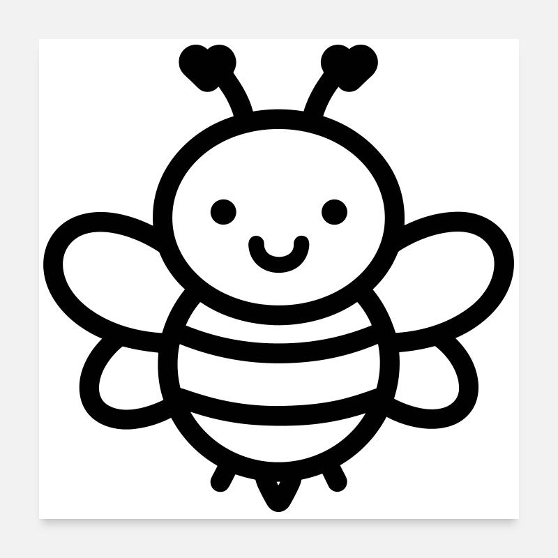 Biene Poster 60x60 cm