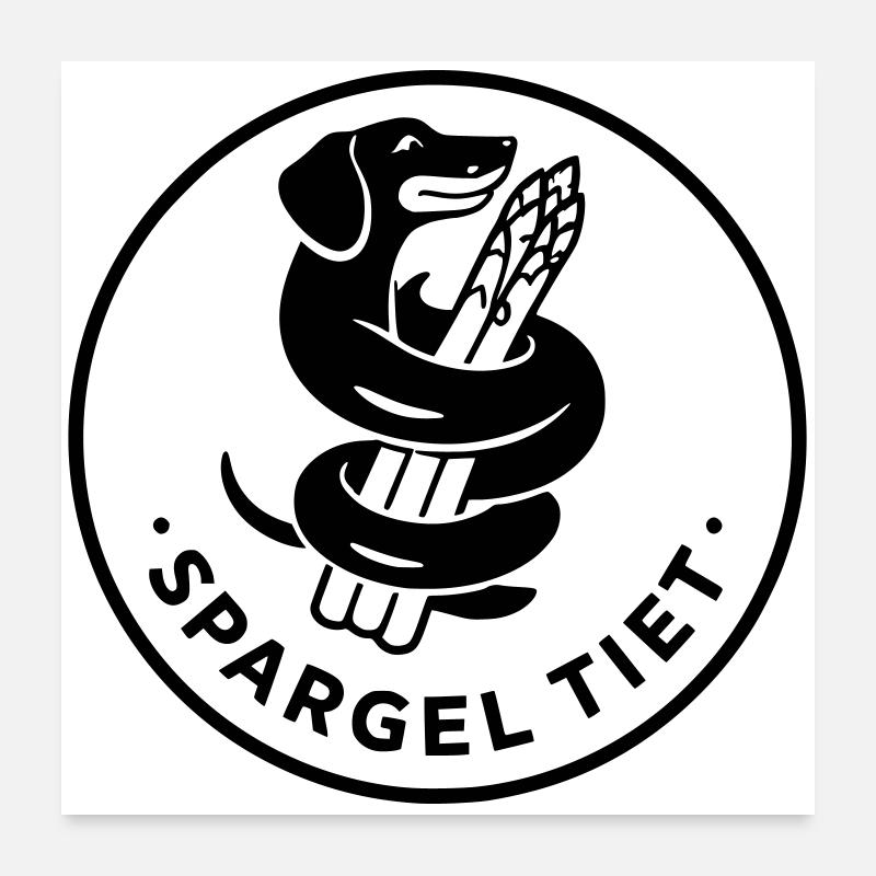 spargel tiet dackel Poster 60x60 cm