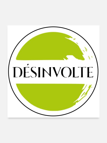Désinvolte  - Poster 60 x 60 cm - blanc - Devant