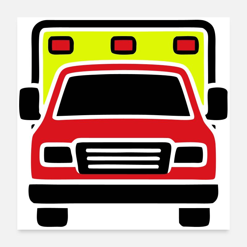 Ambulance Ambulance Front Poster 60 x 60 cm