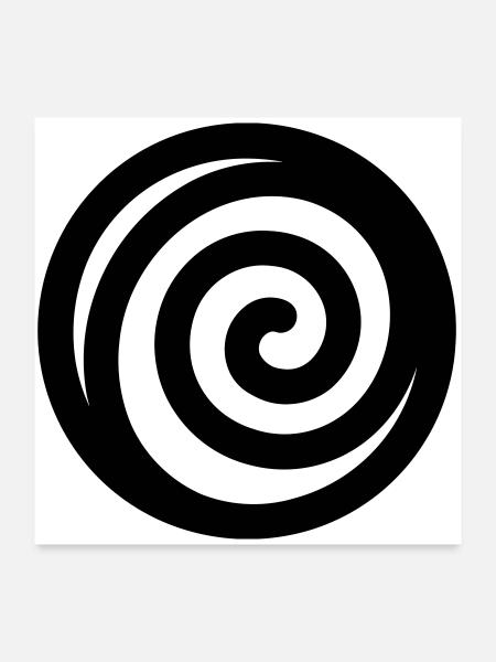 Japanese Spiral - Poster 24" x 24" (60x60 cm) - white - Front