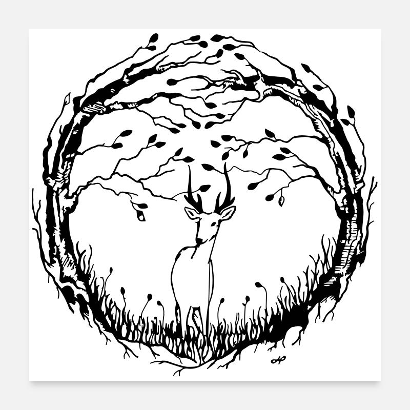 The forest Poster 24" x 24" (60x60 cm)