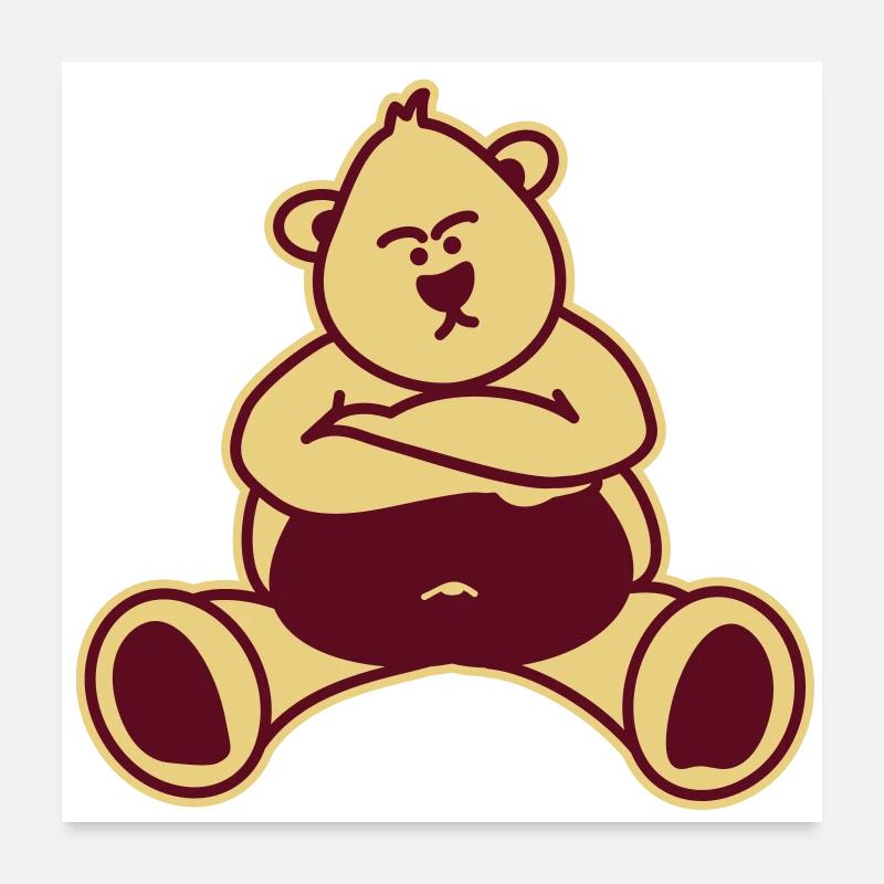 Evil Bear / Teddy pouts Poster 24" x 24" (60x60 cm)