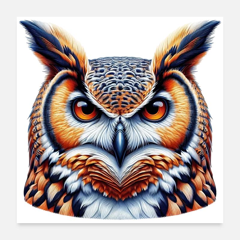 Eule Poster 60x60 cm