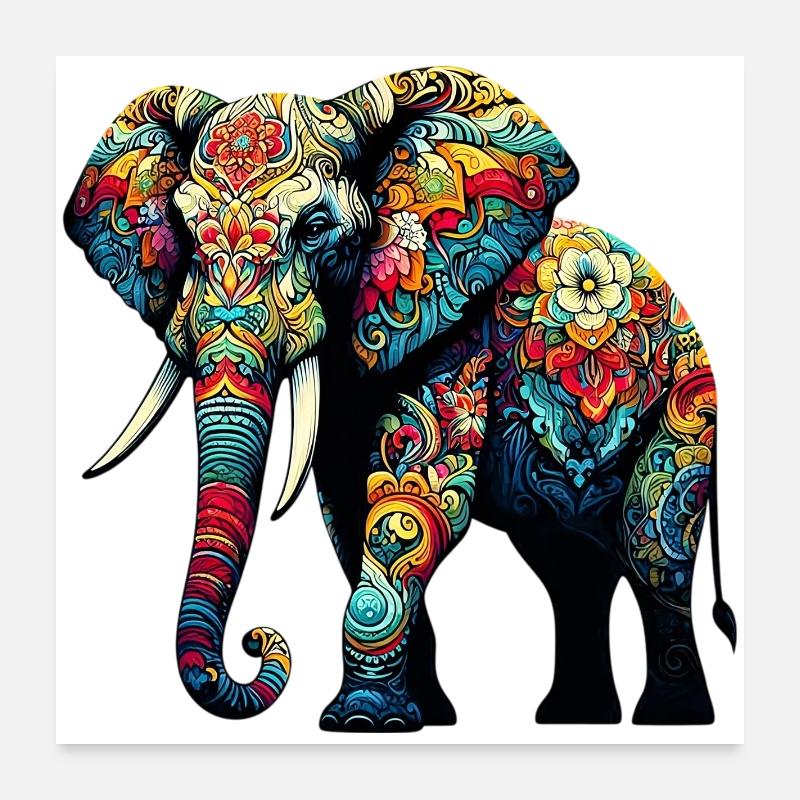 Elefant Poster 60x60 cm