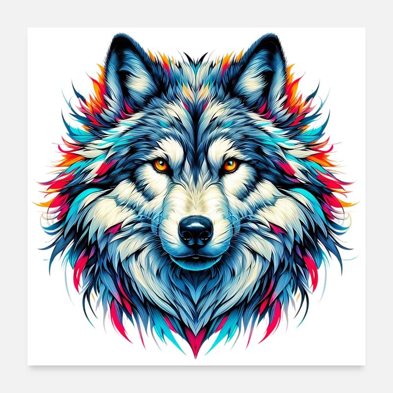 Loup Poster 60 x 60 cm