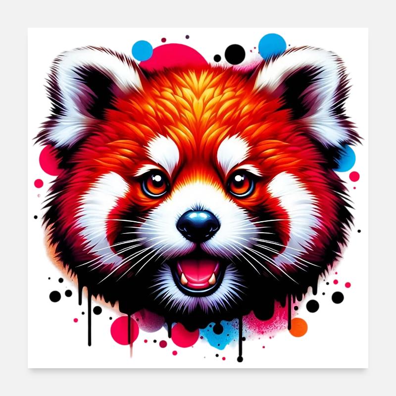Petit panda Poster 60 x 60 cm