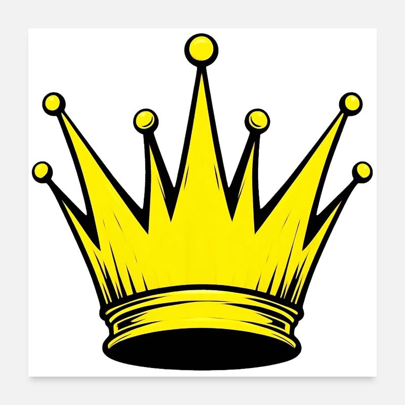 Couronne dorée Poster 60 x 60 cm