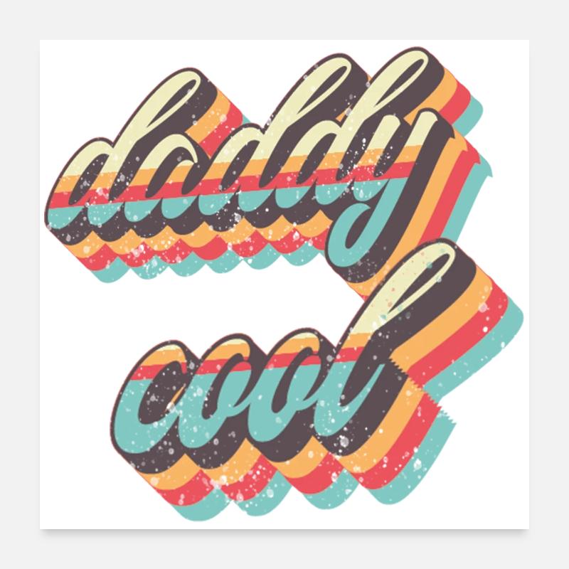 Sangles rétro Daddy Cool - Poster 60 x 60 cm - blanc