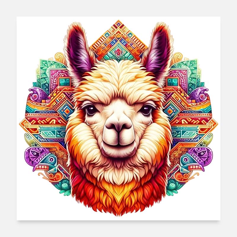 Alpaca Poster 24" x 24" (60x60 cm)
