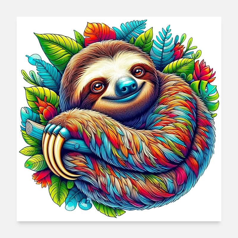 Sloth Poster 24" x 24" (60x60 cm)