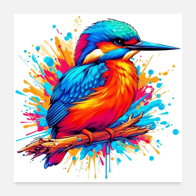 Martin-pêcheur Poster 60 x 60 cm