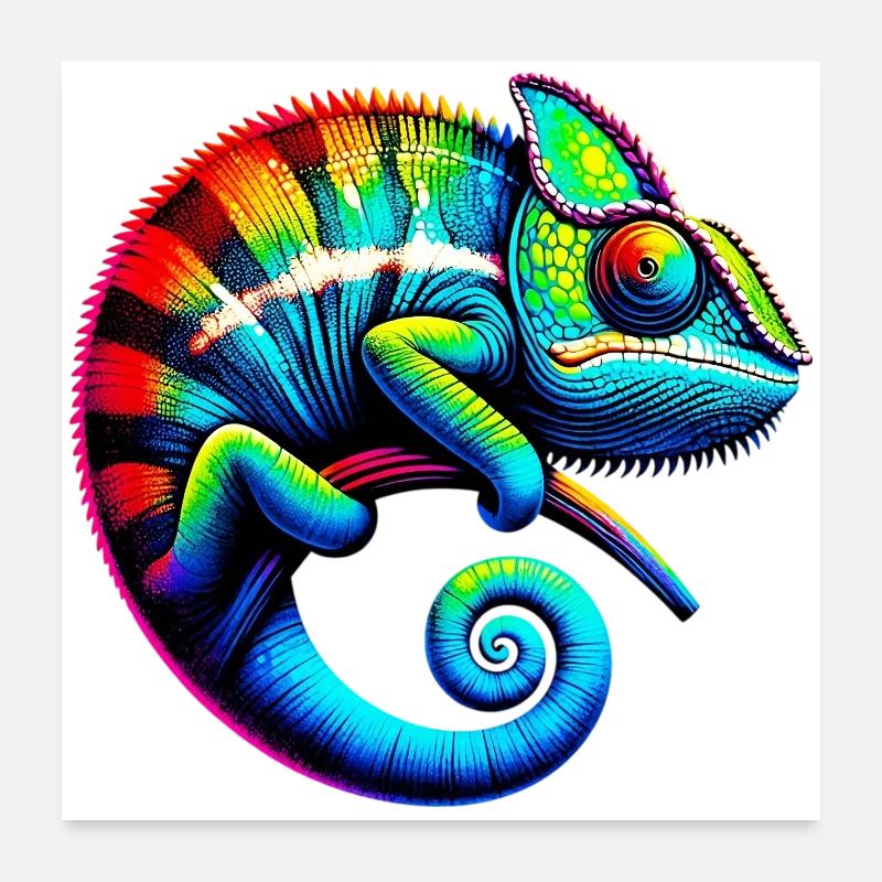 Caméléon Poster 60 x 60 cm