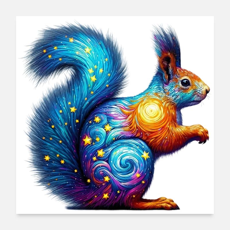 Eichhörnchen Poster 60x60 cm