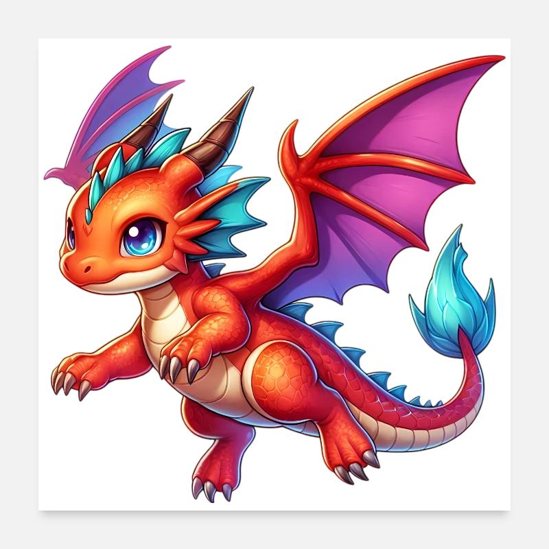 Dragon Poster 24" x 24" (60x60 cm)