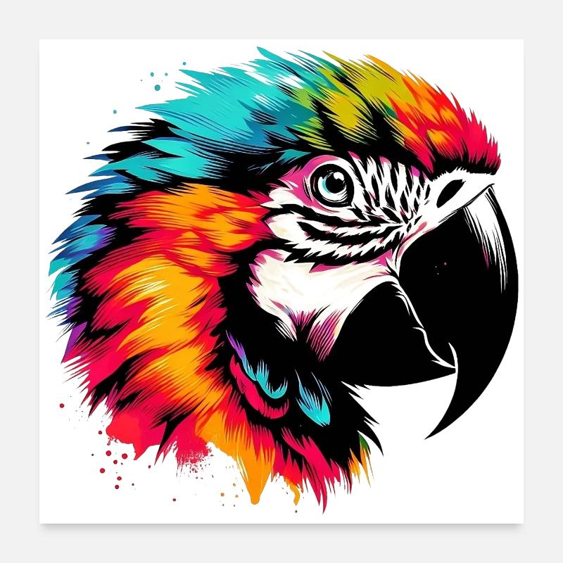 Parrot Poster 24" x 24" (60x60 cm)