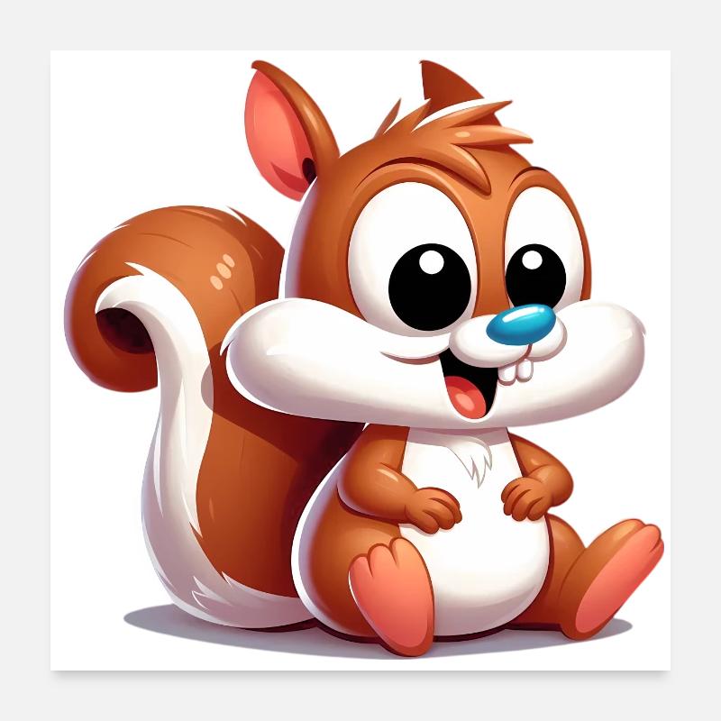 Eichhörnchen Poster 60x60 cm