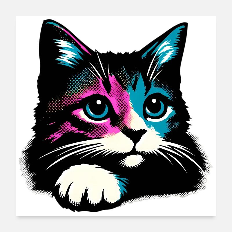Chat Poster 60 x 60 cm