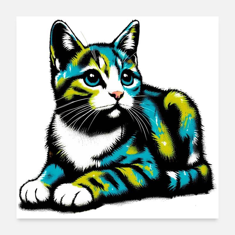 Chat Poster 60 x 60 cm