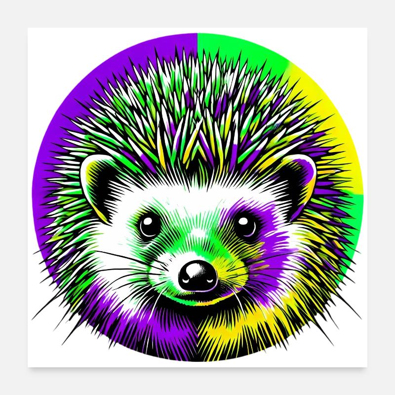 Hérisson Poster 60 x 60 cm