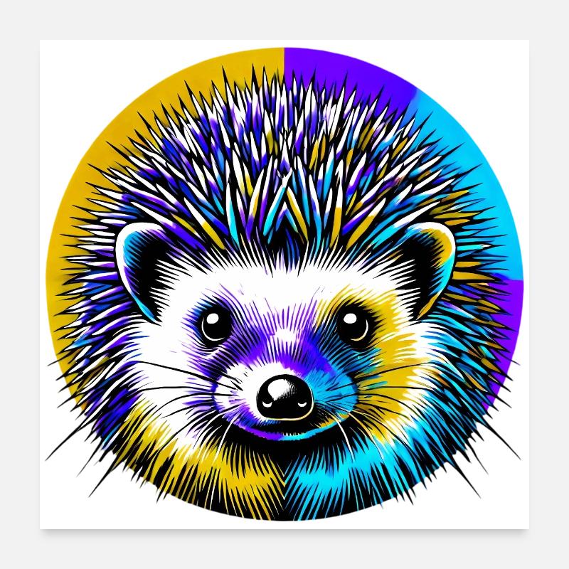 Hérisson Poster 60 x 60 cm
