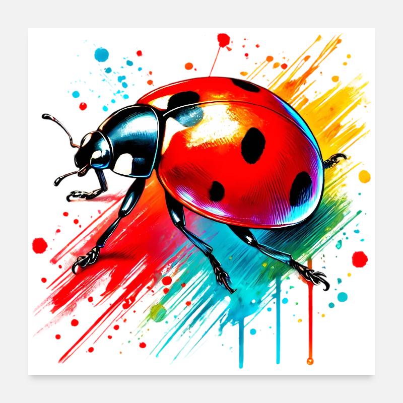 Ladybird Poster 24" x 24" (60x60 cm)