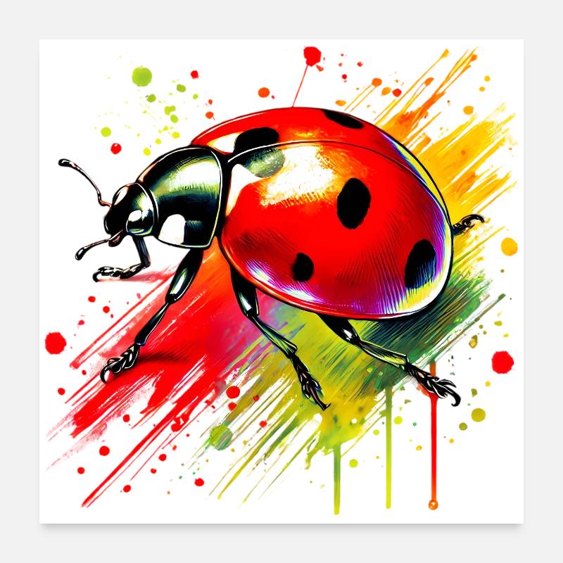 Marienkäfer Poster 60x60 cm