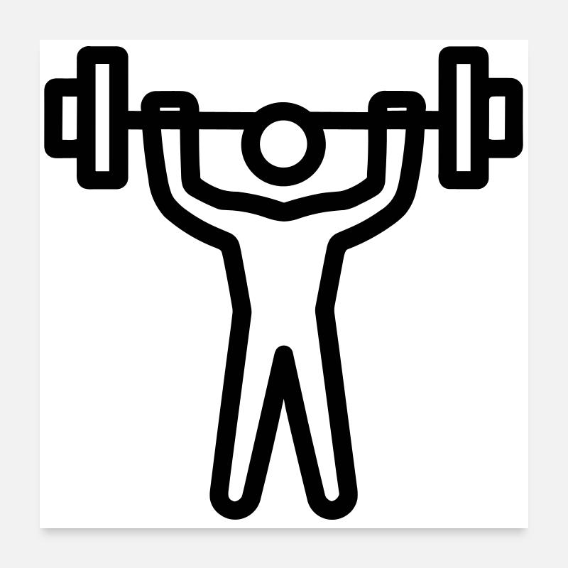 musculation Poster 60 x 60 cm