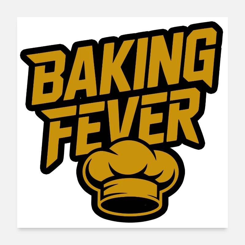 Baking Fever: Chef Hat Graphic Poster 24" x 24" (60x60 cm)