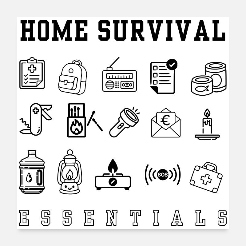 Emergency plan - doomsday Poster 24" x 24" (60x60 cm)