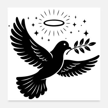 Colombe Sainte Chrétienne Poster 60 x 60 cm