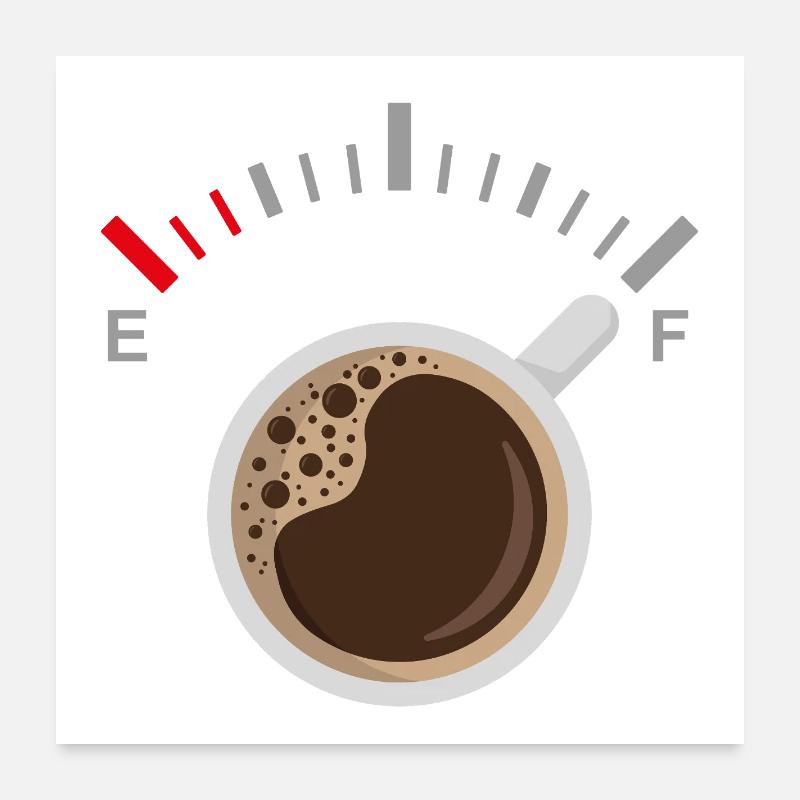 Plein de café Poster 60 x 60 cm