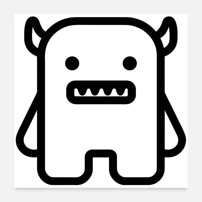 monstre Poster 60 x 60 cm