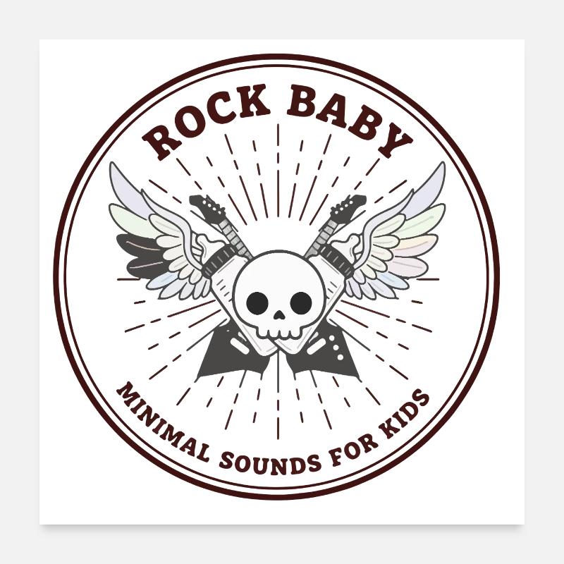 Skull Hipster Circle Poster 60x60 cm