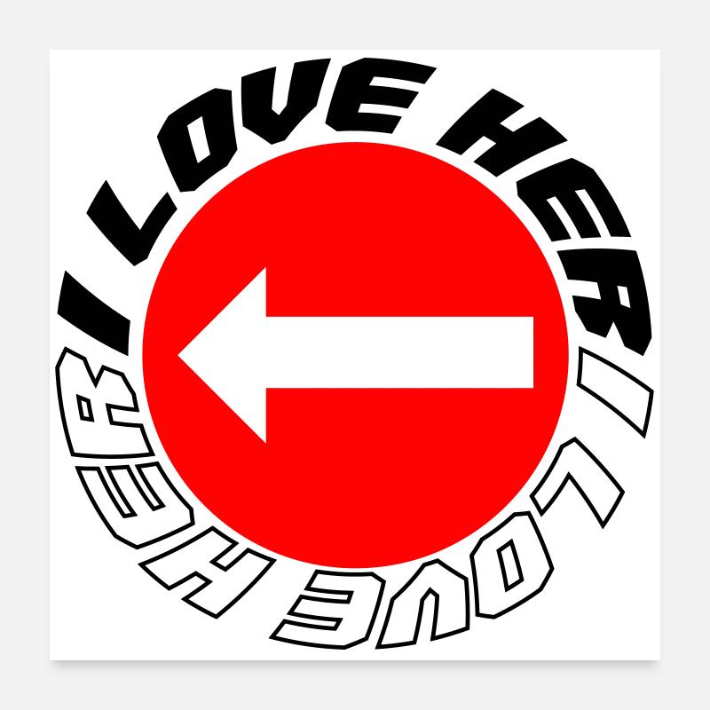 Ich liebe ihn Poster 60x60 cm