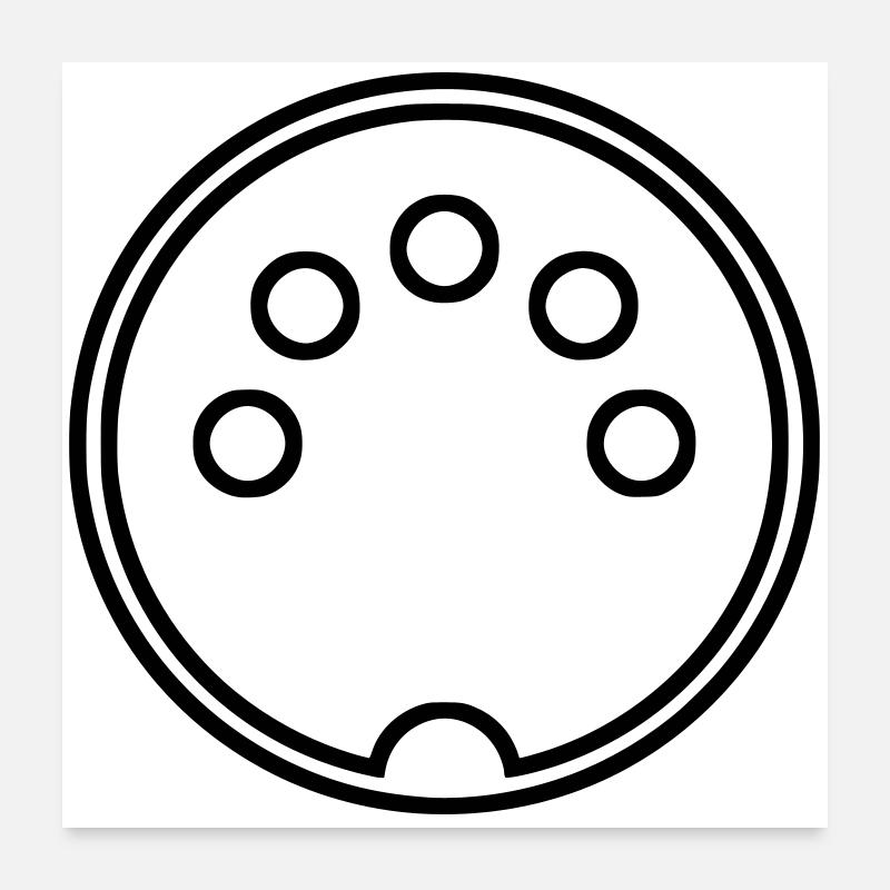 Connecteur MIDI Poster 60 x 60 cm