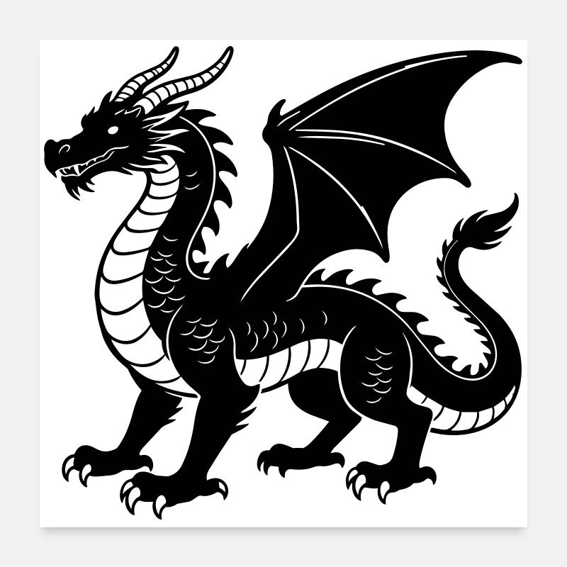 dragon Poster 60 x 60 cm
